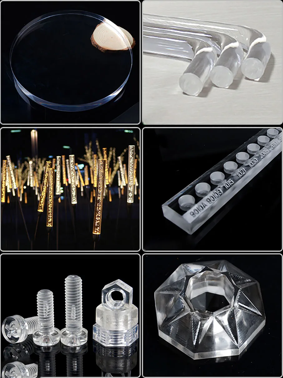 Прозрачный акриловый твердый стержень PMMA 2-50 мм круглый сделай сам Декор