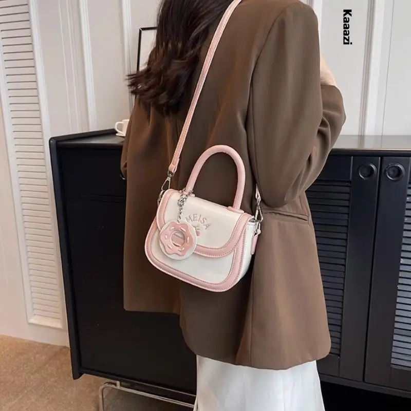 

Маленькие розовые сумочки для женщин, летняя модная сумка через плечо 2023, милая модная повседневная сумка из искусственной кожи