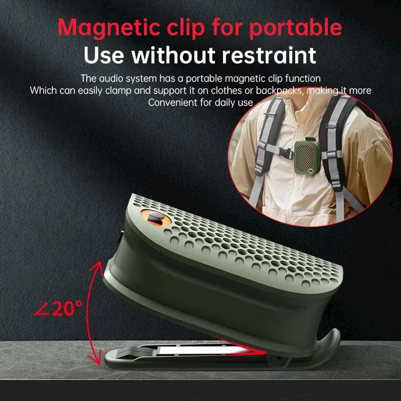 Фото Портативная Bluetooth-колонка Monster/M3 Magic Sound с мощным басом, миниатюрная стальная колонка для улицы с микрофоном №5