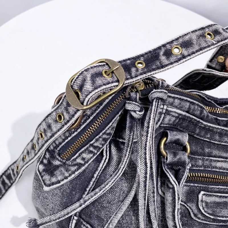 Мотоциклетные и байкерские джинсовые сумки для женщин роскошная дизайнерская