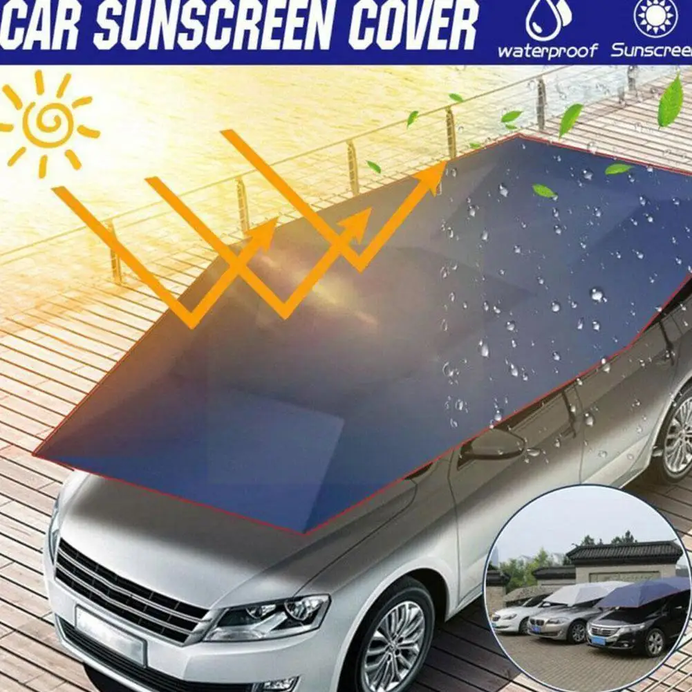 

Car Umbrella Shade Cover Windproof Oxford Cloth Protect Shade Car Automatic Umbrella Cover Outdoor Car Coverage Ant E5p2