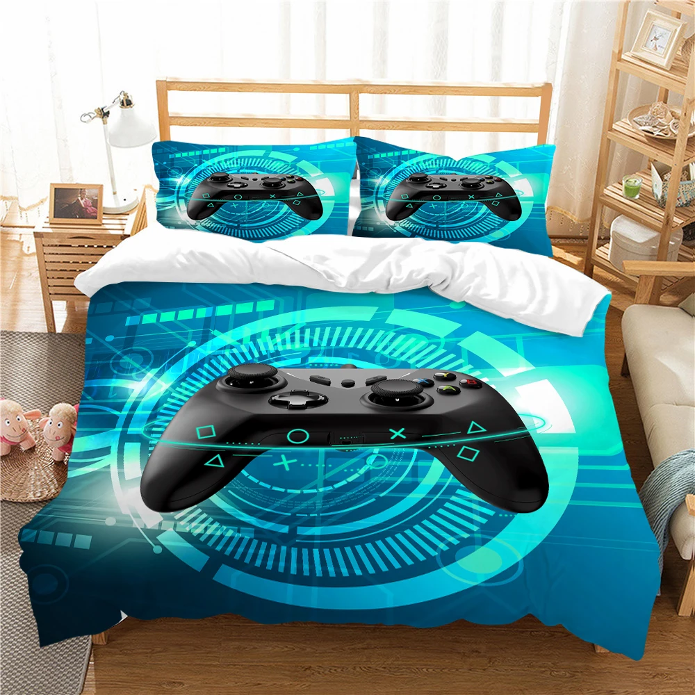 

Прямая поставка, Лидер продаж, комплект мягкого постельного белья с Европейским рисунком, 3d цифровой геймерский принт, комплект из 2/3 пододе...