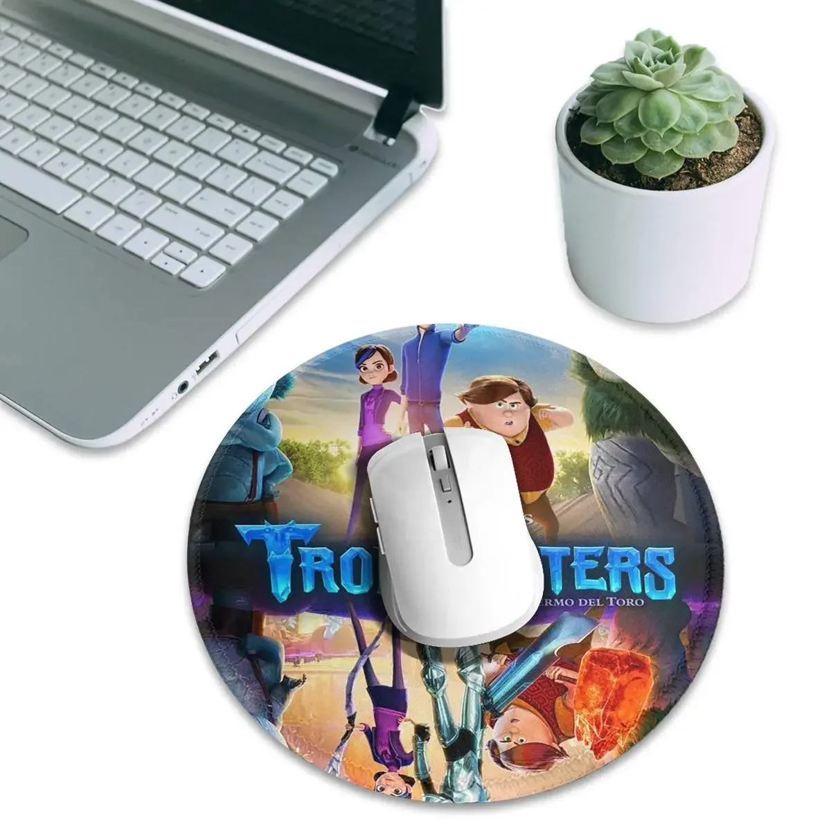 Фото Круглый коврик для мыши с рисунком TrollHunters, коврик для клавиатуры и мыши, игровой коврик для ноутбука, офисные аксессуары, настольные коврики №2