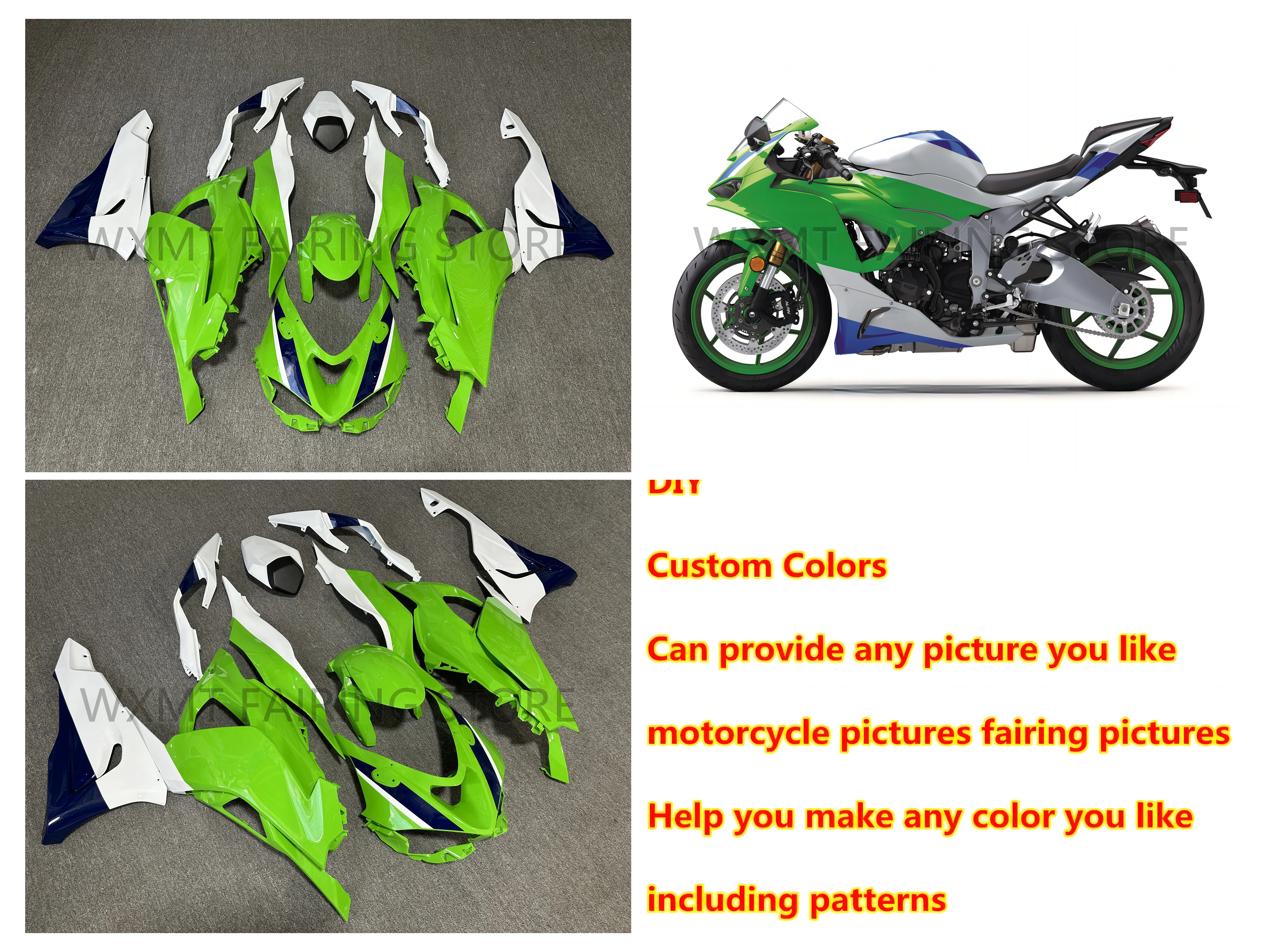 Новый комплект обтекателей для литья под давлением мотоциклов ABS подходит ниндзя