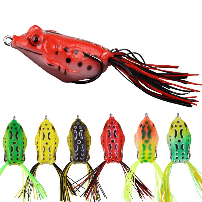 

Topwater Frog Lure Bass Trout Fishing Lures Kit Set Prop Frog Soft Swimbait Floating Bait For Freshwater Saltwater