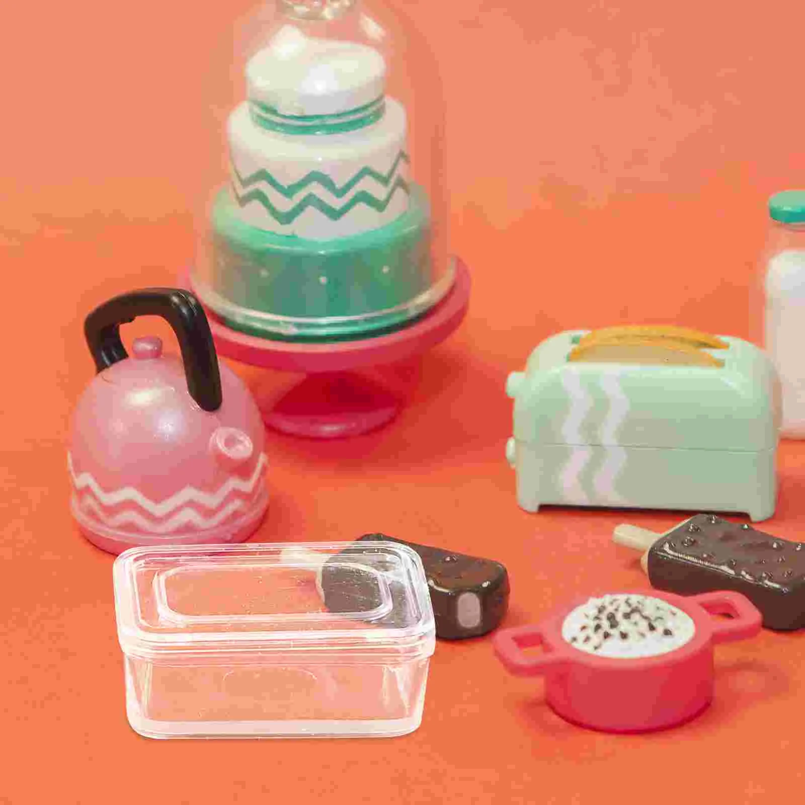 4 шт. коробка для хранения игрушек дом мини-поделки кухонный декор украшение