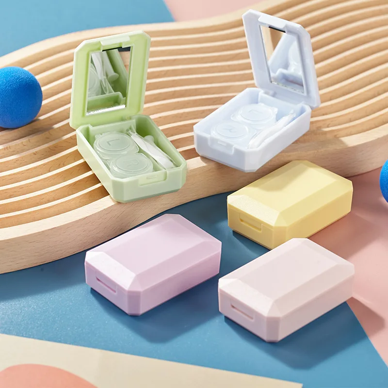 

Женский чехол с цветными контактными линзами для девушек и женщин, дорожный набор, чехол для телефона конфетного цвета, контактное фото с фо...