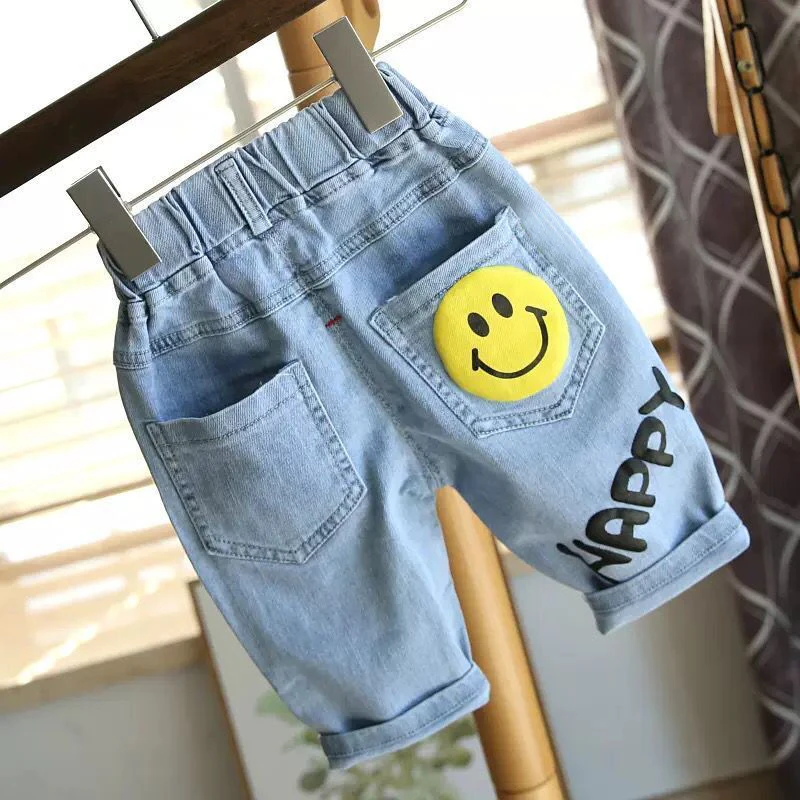 IENENS Baby Boys Shorts Casual Jeans Kids Clothes Summer Beach Short Pants 2-8 Years Clothing Boy's Loose Denim Shorts
