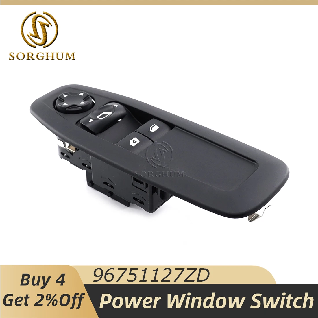 

Sorghum 96751127ZD 967 511 27ZD Electric Power Main Window Switch Control Button For Peugeot 208 3008 5008 Car Accessories
