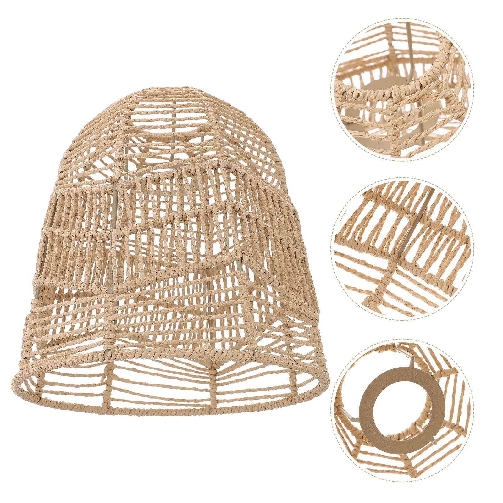 

Лампа с абажуром, плетеная люстра с покрытием из ротанга