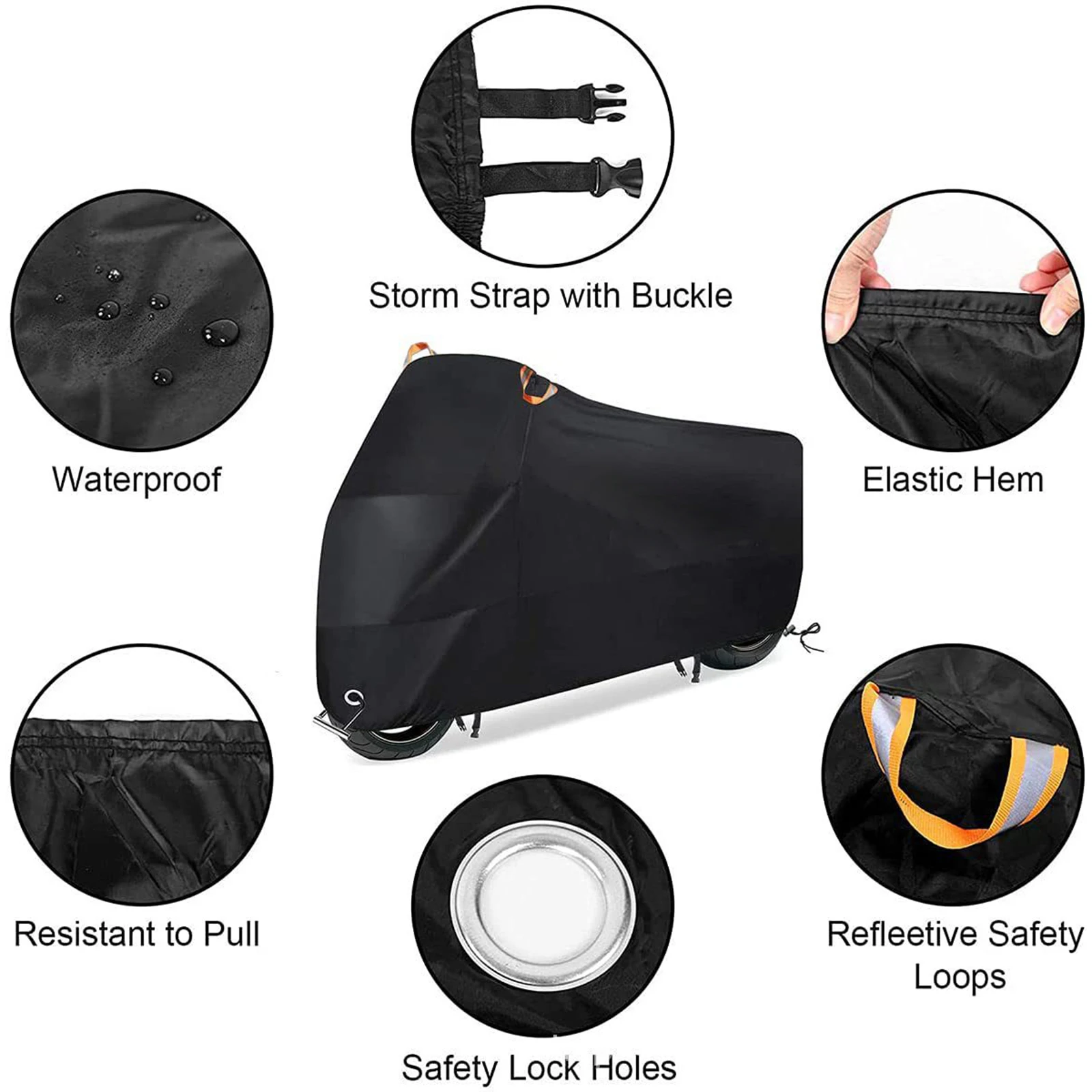 Универсальный мотоциклетный чехол Chehl водонепроницаемый пылезащитный из ткани