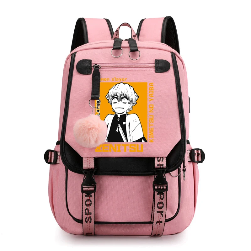 Эстетический рюкзак Demon Slayer Манга Корейский стиль Путешествия Школьные сумки Street