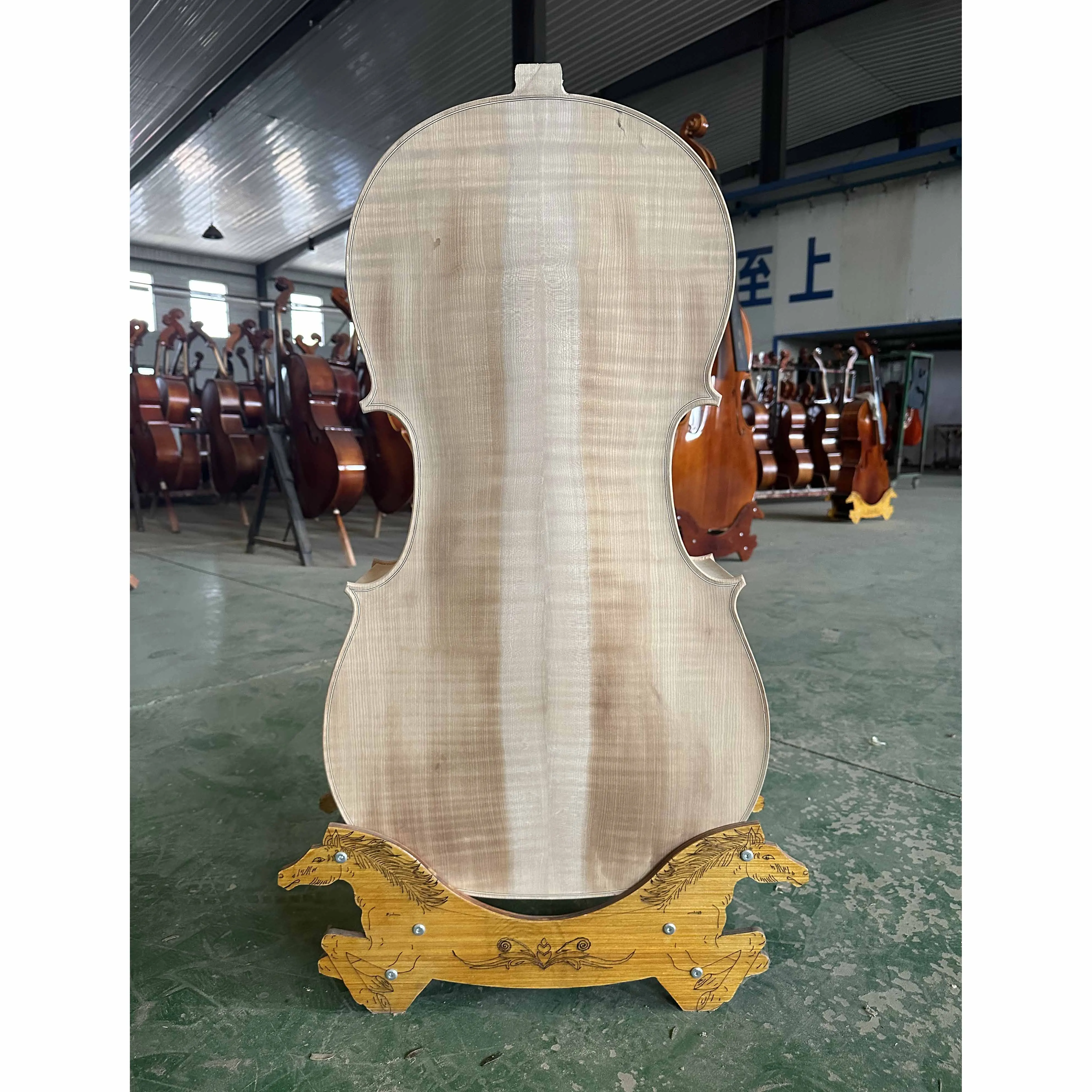 Высококачественная Белая Бубль 4/4 полуготовая Виолончель твердая древесина