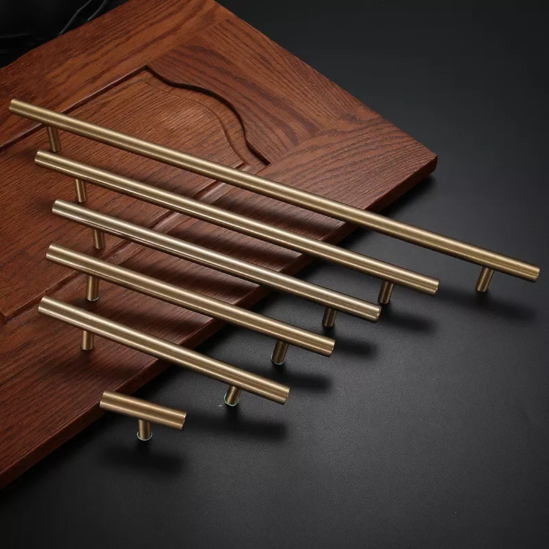

Solid Brass Furniture Handle Kitchen Handles Gold Brushed Cabinet Handles Drawer Pulls Copper Furniture Hardware
