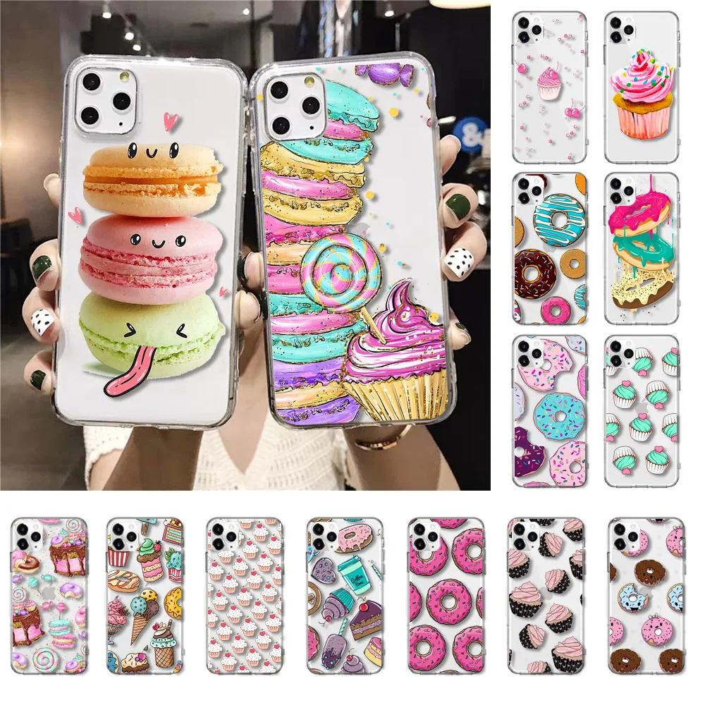 

Dessert Food Donut Ice Cream Phone Case for iphone 14 13 12 11 Pro Max Case For iPhone 12mini XS MAX X XR SE2 8 7 Plus