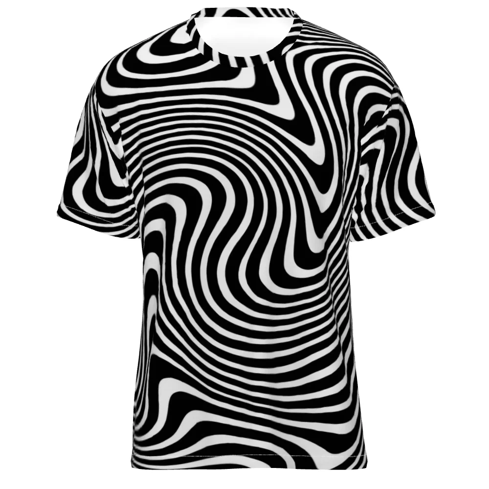 

Brand Men's Summer Short Sleeve Tech Swirl Digital Information 3D Printing Men's T-shirt Harajuku Fashion Streetwear Size 4XL