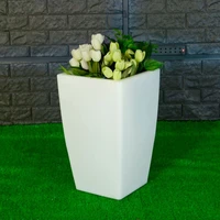 direct charging luminous square floor flowerpot 304055cm home garden supplies pots planters pe plastic waterproof decor light