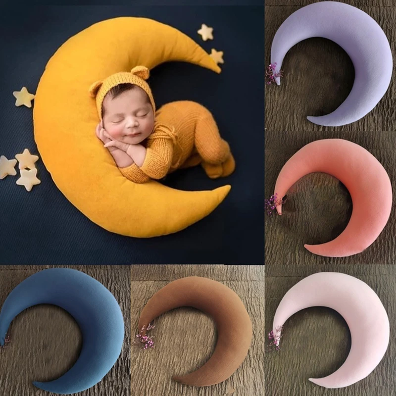 

Newborn Photography Props Baby Posing Crescent Moon Pillow Baby Photo Shooting Positioner Cushion Basket Filler G99C