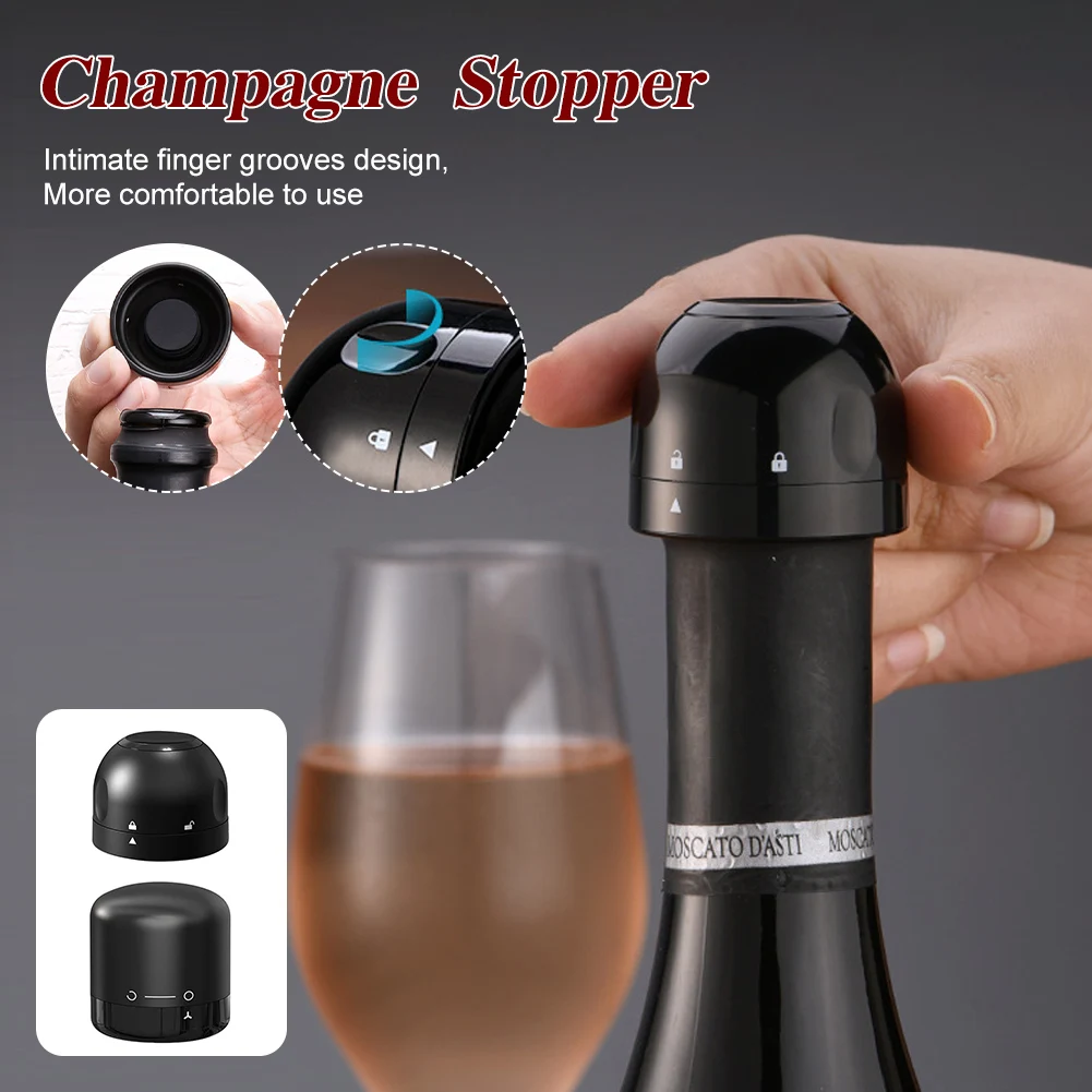 

New 1Pc Vacuum Red Wine Champagne Bottle Stopper Set Sealed Bottle Cap Stopper Leak-proof Retain Freshness Wine Bottle Plug