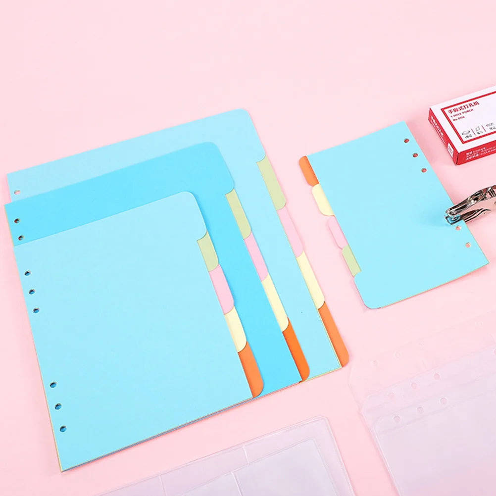 

Index Paper Label Colorful Refill Colorful Binder Clips Punched Loose-leaf Cards