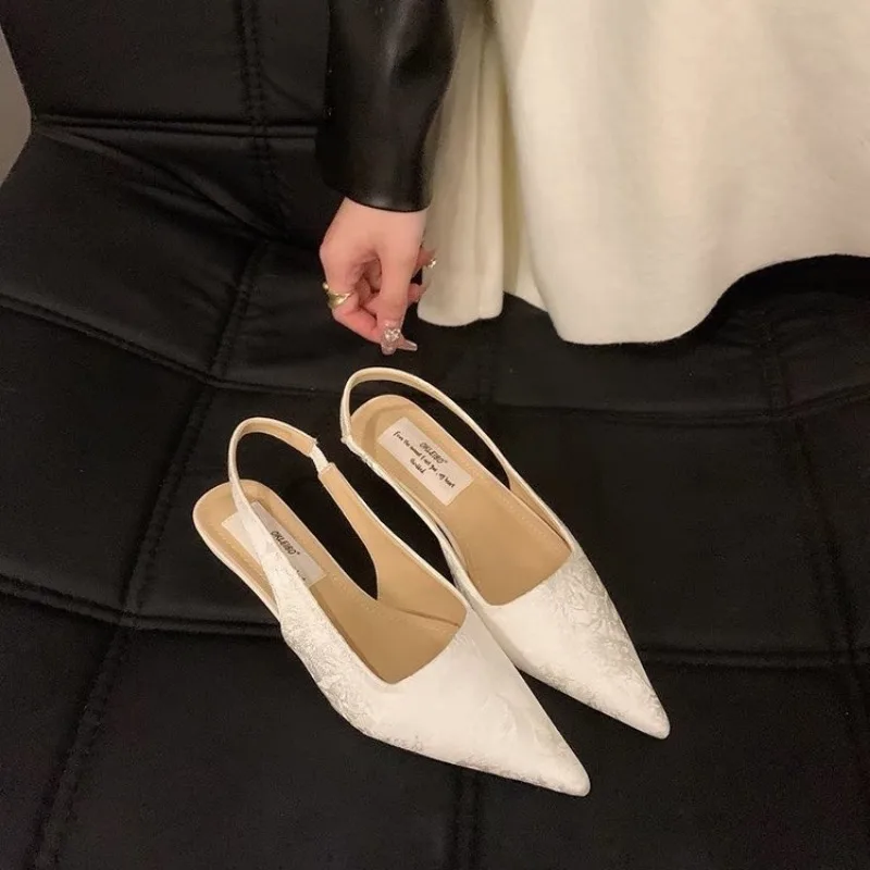 Новинка Модные женские босоножки блестящие туфли-лодочки на тонком высоком