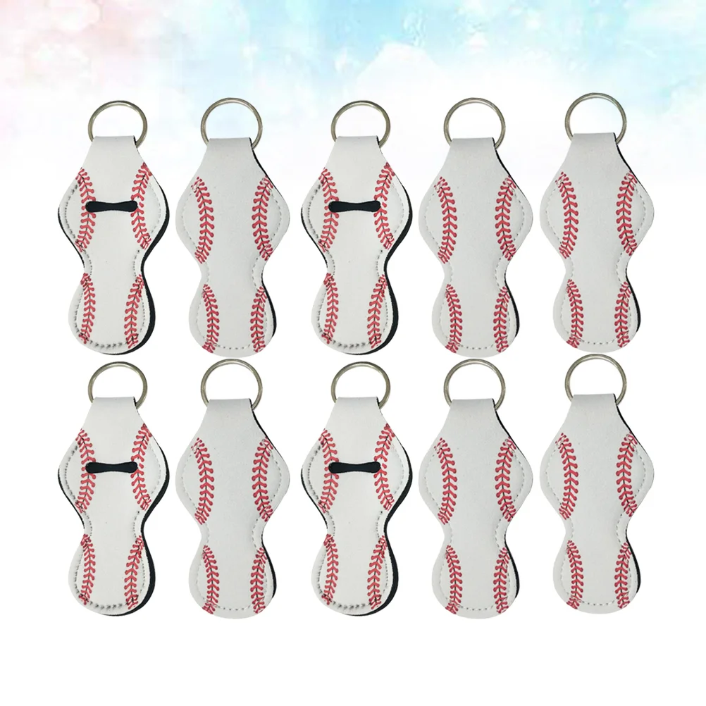 

Holder Lipstick Keychain Balm Chapstick Cover Lip Keyring Neopreneclip Hanging Handbag Portable Holders Cases Wristlet Keychains