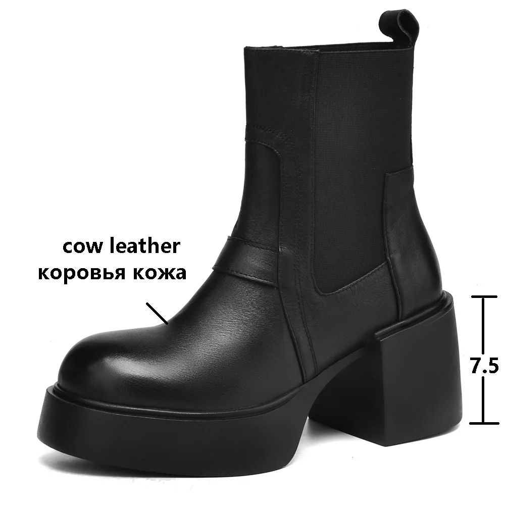 Новинки весна осень женские ботильоны из натуральной кожикожаная зимняя обувь