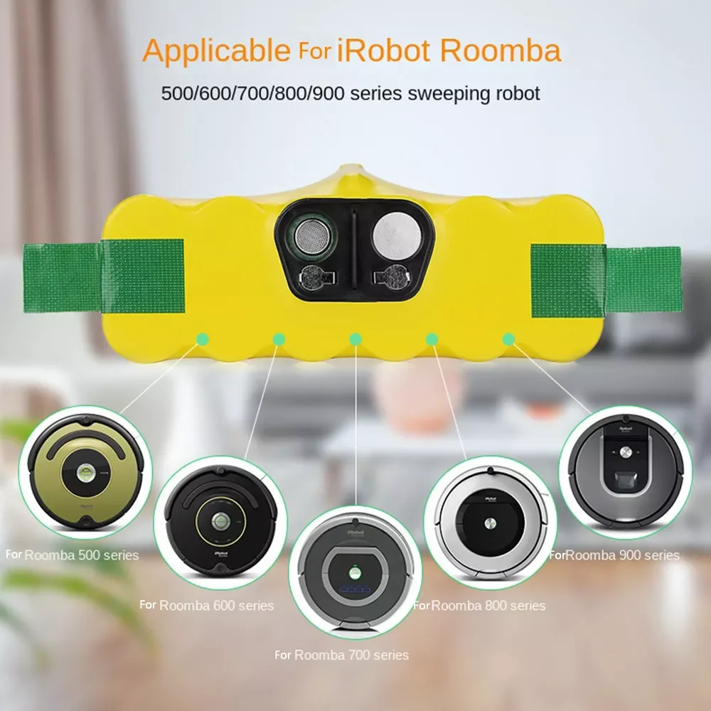 

Аккумулятор ELEOPTION для пылесоса iRobot Roomba, батарея большой емкости 5000 мАч, 14,4 В, 500, 530, 540, 550, 620, 600, 650, 700, 780, 790, 870 и 4