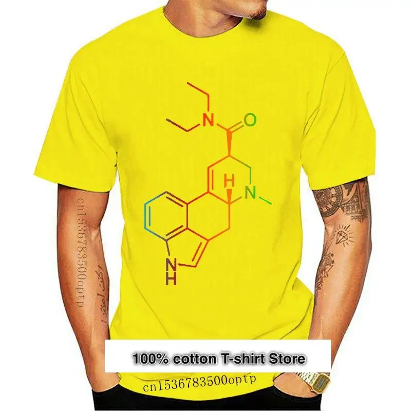 Camiseta de Química psicodélica de ácido Lsd para hombre, Camisa estampada de manga corta, novedad de 2017, moda 01