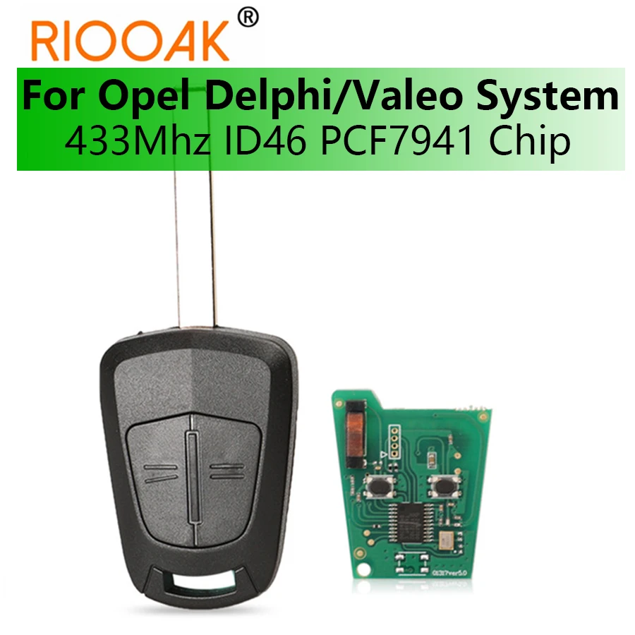 

Car Remote Key 433Mhz with ID46 PCF7941 Chip for Opel/Vauxhall Astra H 2004-2009 Zafira B 2005-2013 Corsa D 2007-2012 Meriva B