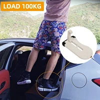 2 in 1 foldable car door step car auxiliary pedal roof pedal stepping ladder foot pegs car rooftop safety hammer mini foot pedal