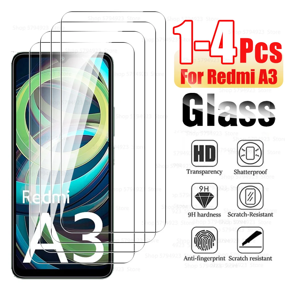 1-4 шт. Защитное стекло для Xiaomi Redmi A3x 4G Защита экрана A3 x RedmiA3X Redme RedmyA3 6 71 дюйма пленка