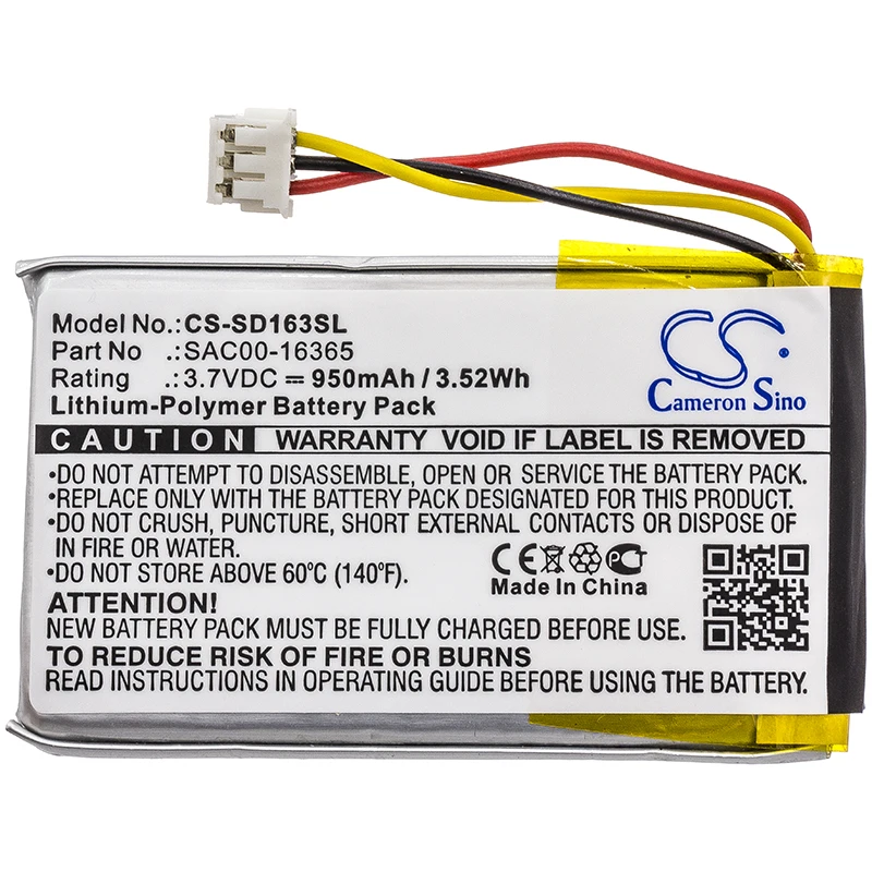 

Cameron Sino 950mAh Battery For SportDog Contain Train Receiver Bird Launcher Receiver DF-CT DF-CTR SAC00-16365