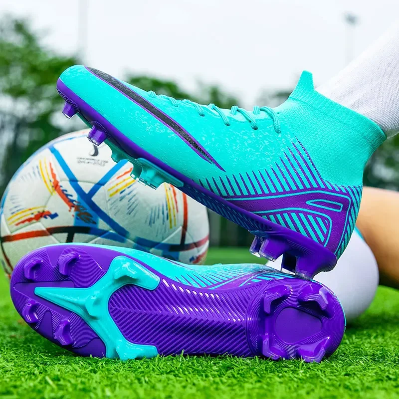Новые высокие носки футбольная обувь для женщин большие размеры 35-47 мужские