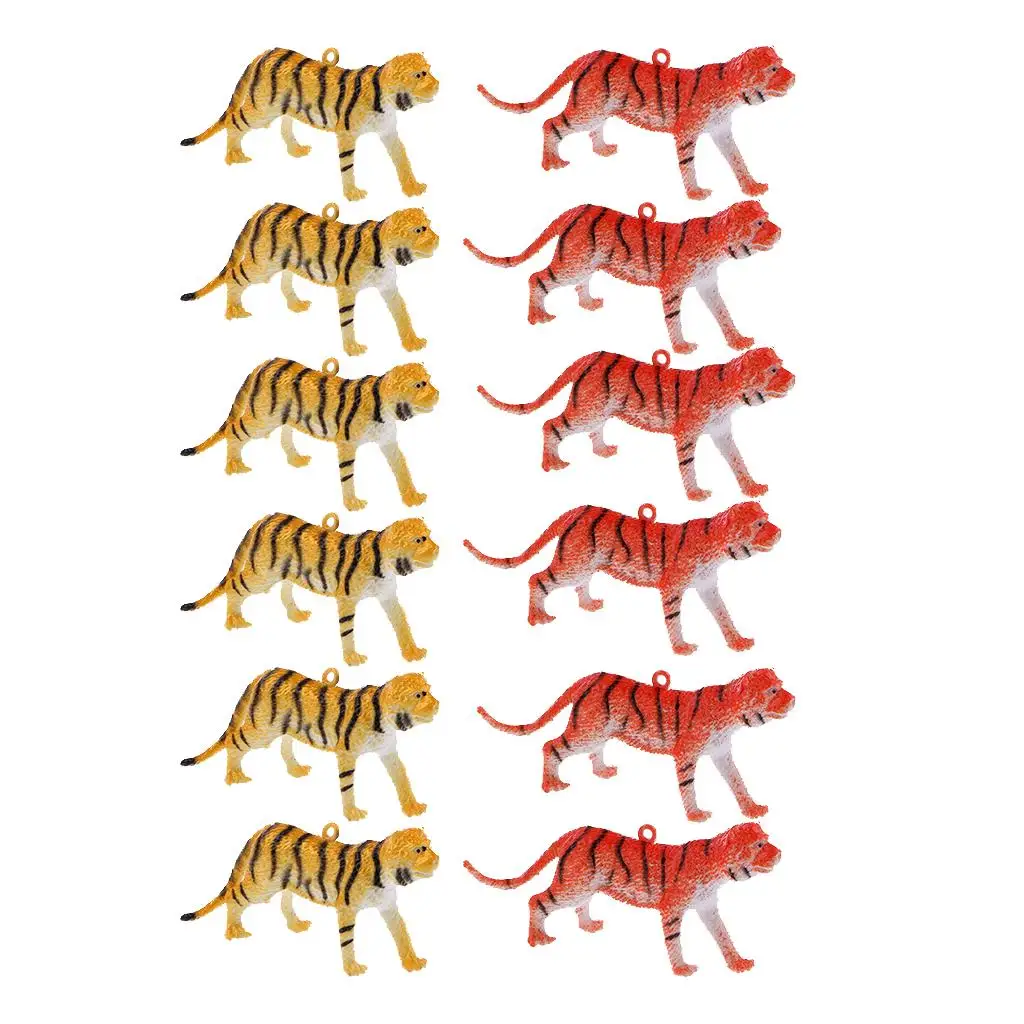 

Set of 12 Plastic Animal Model Children Fillers Lucky Dip Prizes