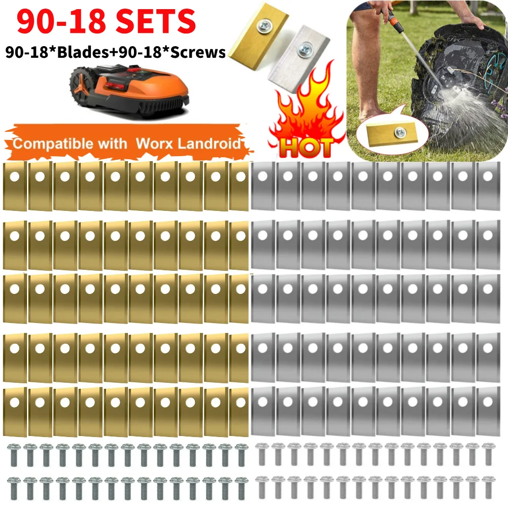 90 Комплектов Лезвий Газонокосилки Быстроразъемные Сменные Лезвия Из