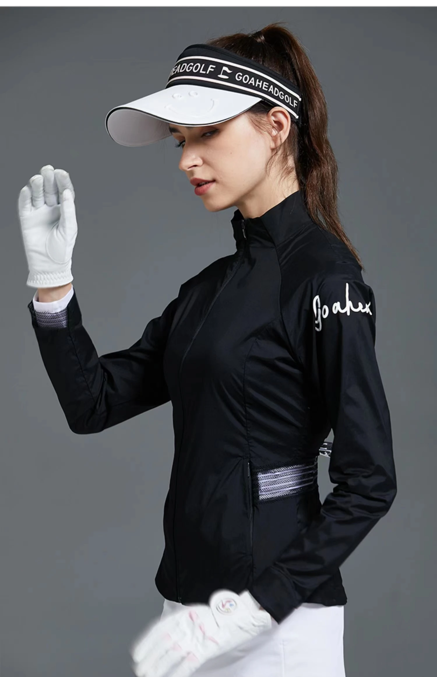 Golf sun protection jacket LOVE GOLF brand women's windbreaker elastic waist breathable sports slim jersey