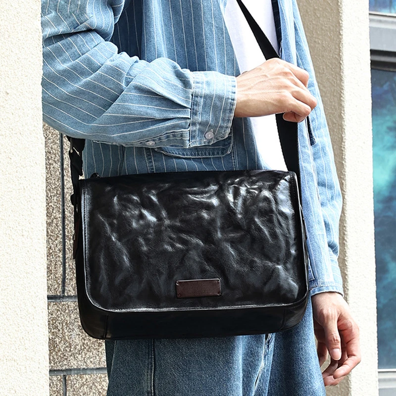 

Сумка AETOO мужская из растительного дубления, маленький саквояж на одно плечо, Спортивная функциональная кожаная сумочка через плечо в стиле ретро