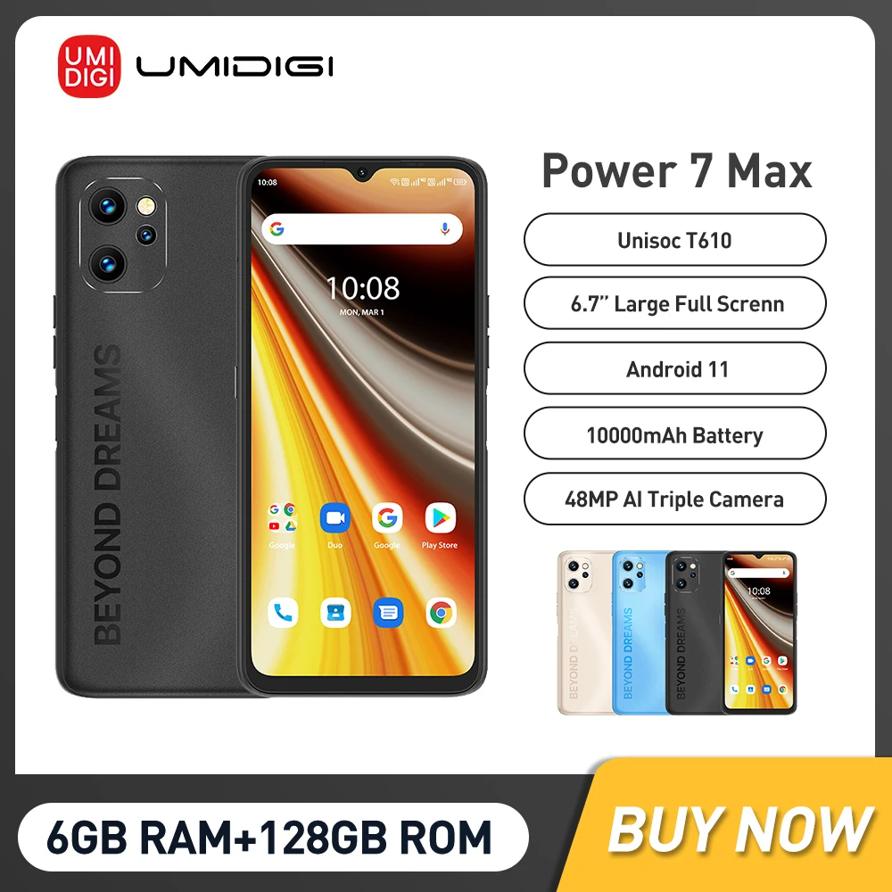 UMIDIGI Power 7 Max Android 11 Smartphone 6GB 128GB 6.7