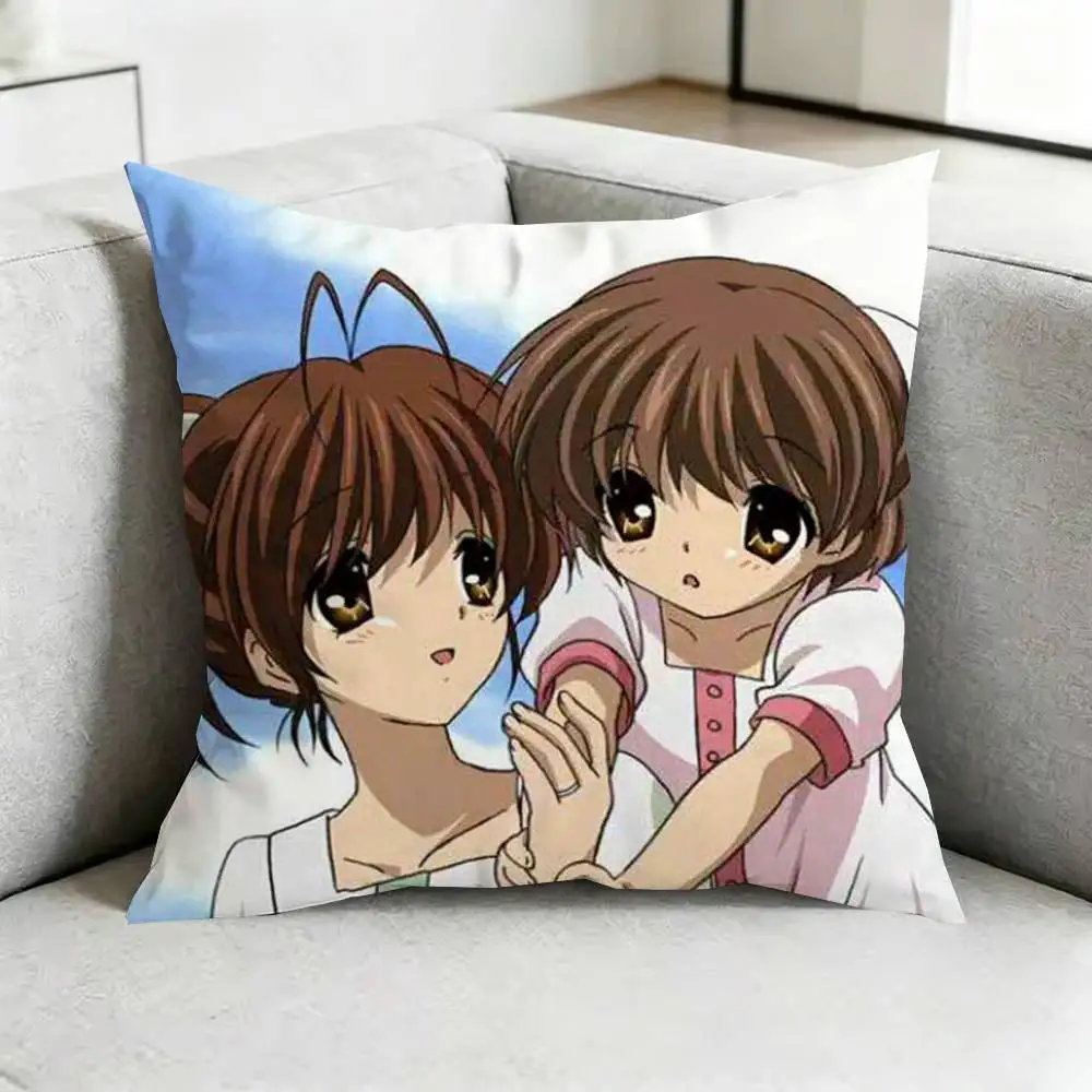 Фото Двусторонняя наволочка с принтом C-Clannad After S-Story Square, наволочка для спальни, наволочка для дивана, чехол для подушки, подарок №4