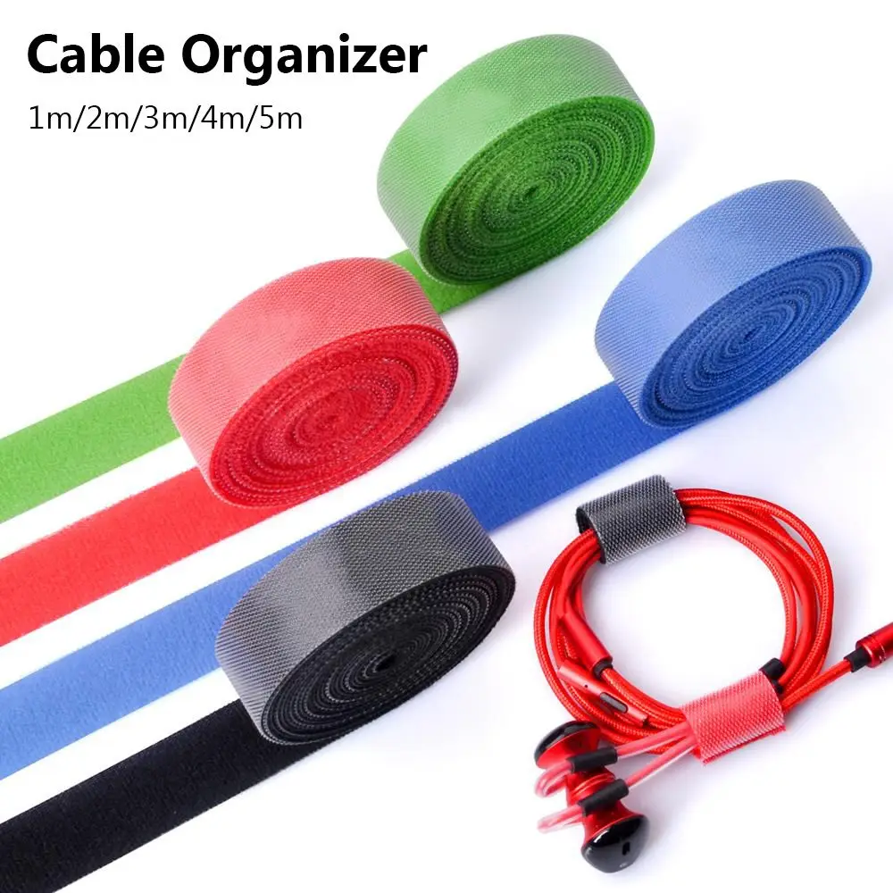 

1Pcs Nylon Cable Ties USB Cable Holder Protector Organizer Cord Winder Strap Earphone Mouse Wire Management For Home Office
