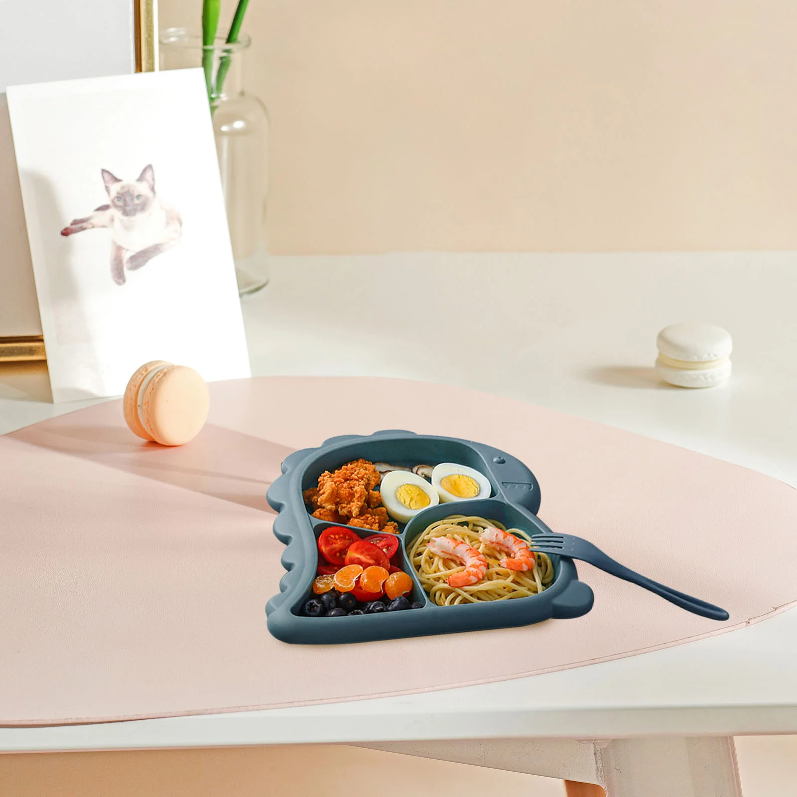 Миска для детского сада набор посуды детская тарелка с динозавром разделенная