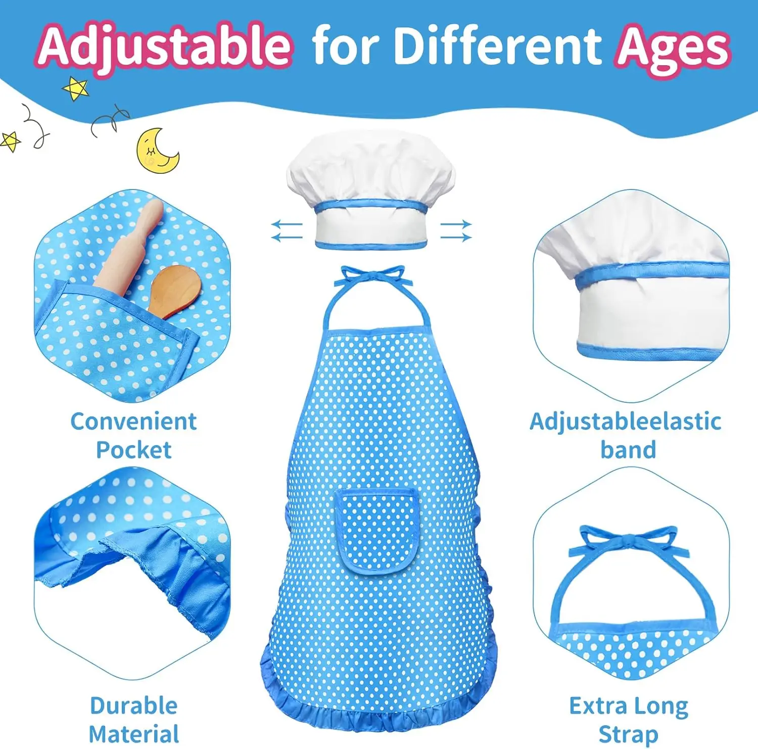 Детский набор для приготовления пищи и выпечки 11 шт. девочек 3-8 лет костюм