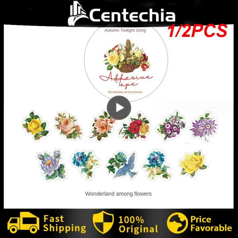 

1/2PCS Mr. Paper 9 Styles Cartoon Special-shaped Washi Cute Stickers Animal Handbook Material Kawaii Stickers