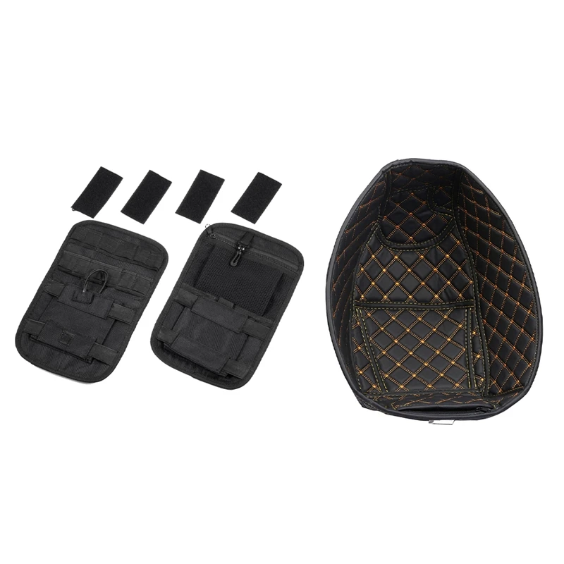 

Saddlebag Organizer Hard Bags Storage Case With Rear Trunk Cargo Liner Seat Bucket Pad For Yamaha NMAX 155