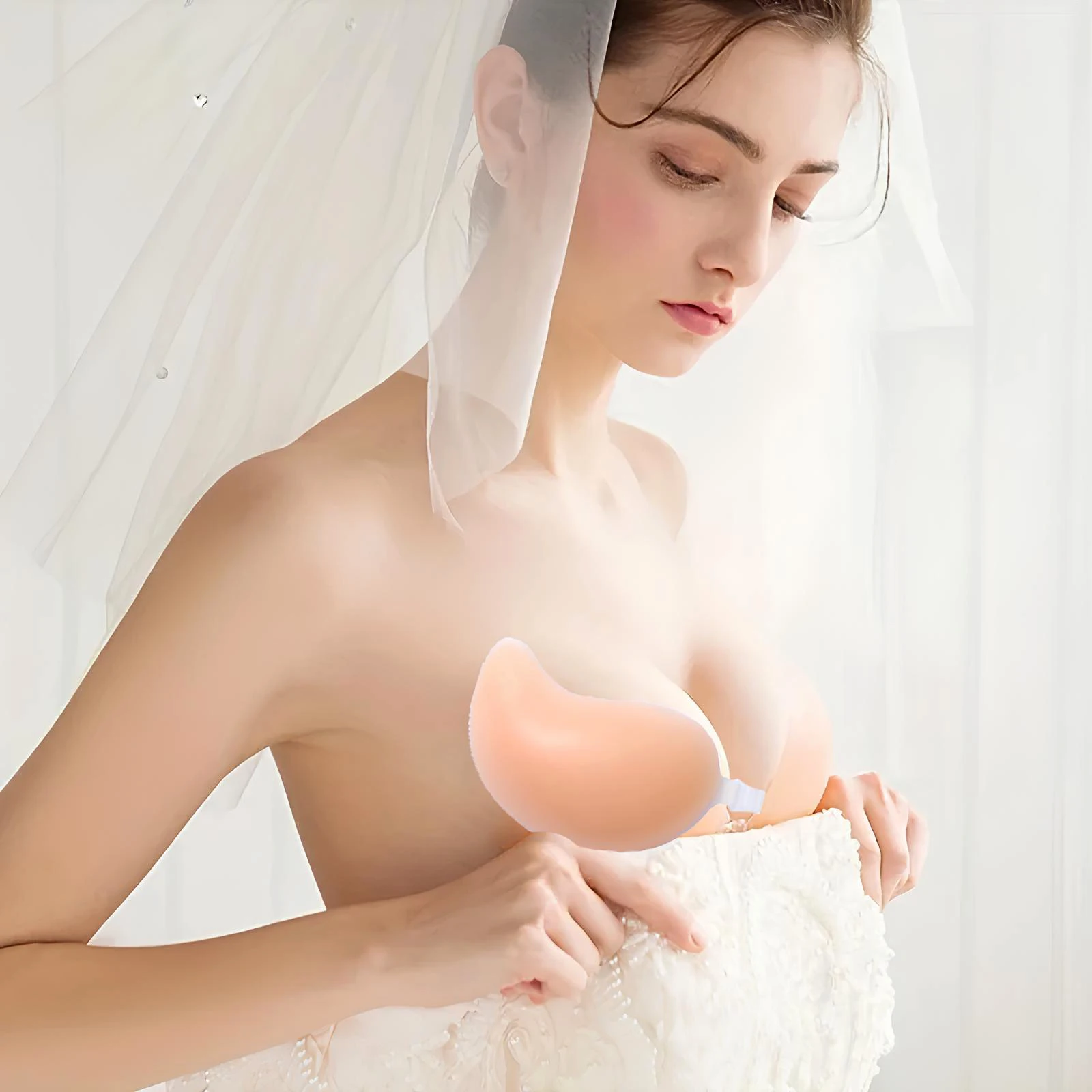 Силиконовая накладка на соски наклейки грудь пуш-ап невидимый липкий