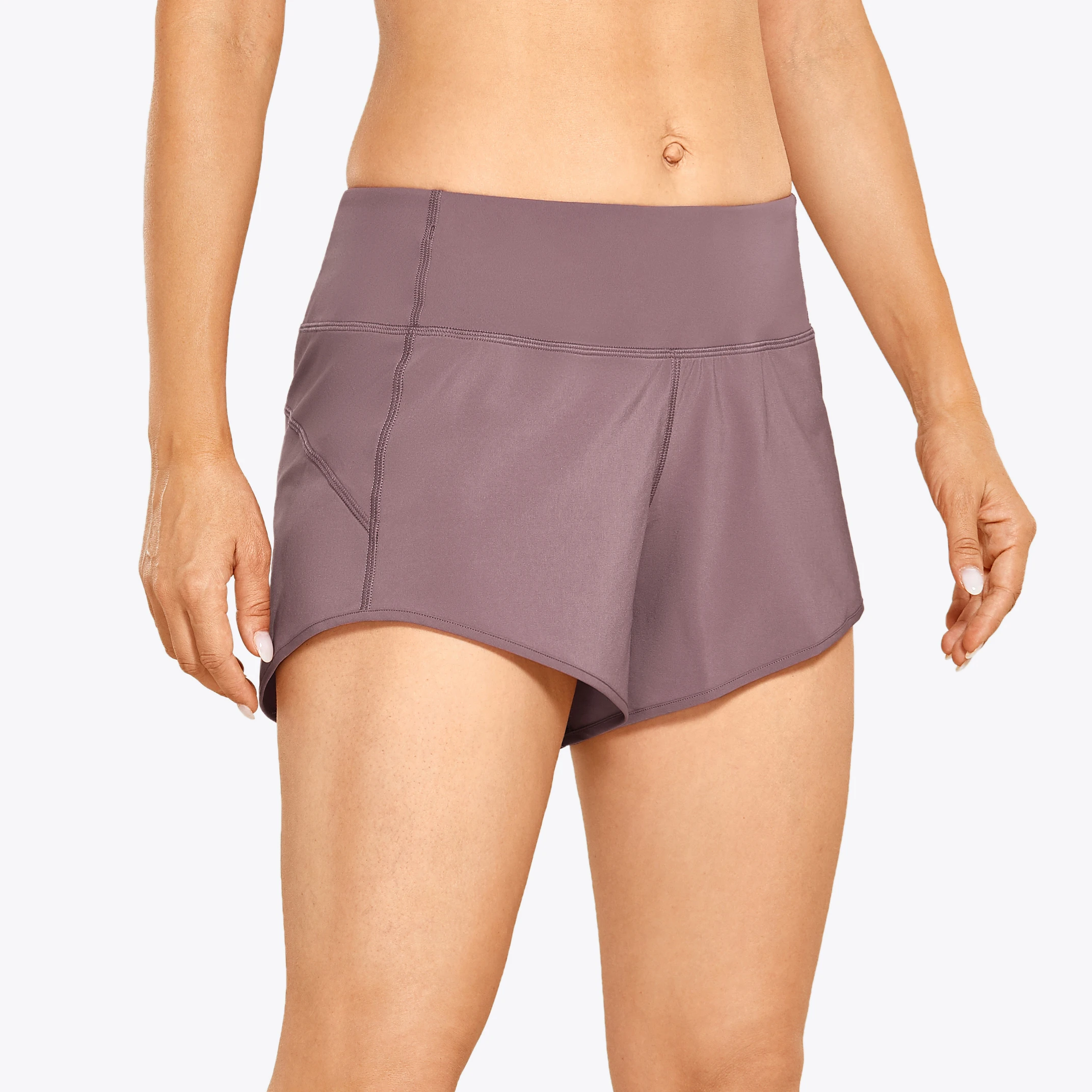 SYROKAN Summer Shorts Women Drawstring Sport Lightweight Running Quick-Dry Athletic Workout Shorts Back Zip Pocket- 4 Inches