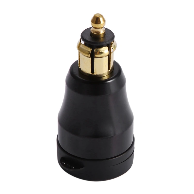 

5X Motorcycle Waterproof Fast Charger With USB Type-C Port 12V/24V Qc3.0 Power Adapter Hella Din Plug Socket Black