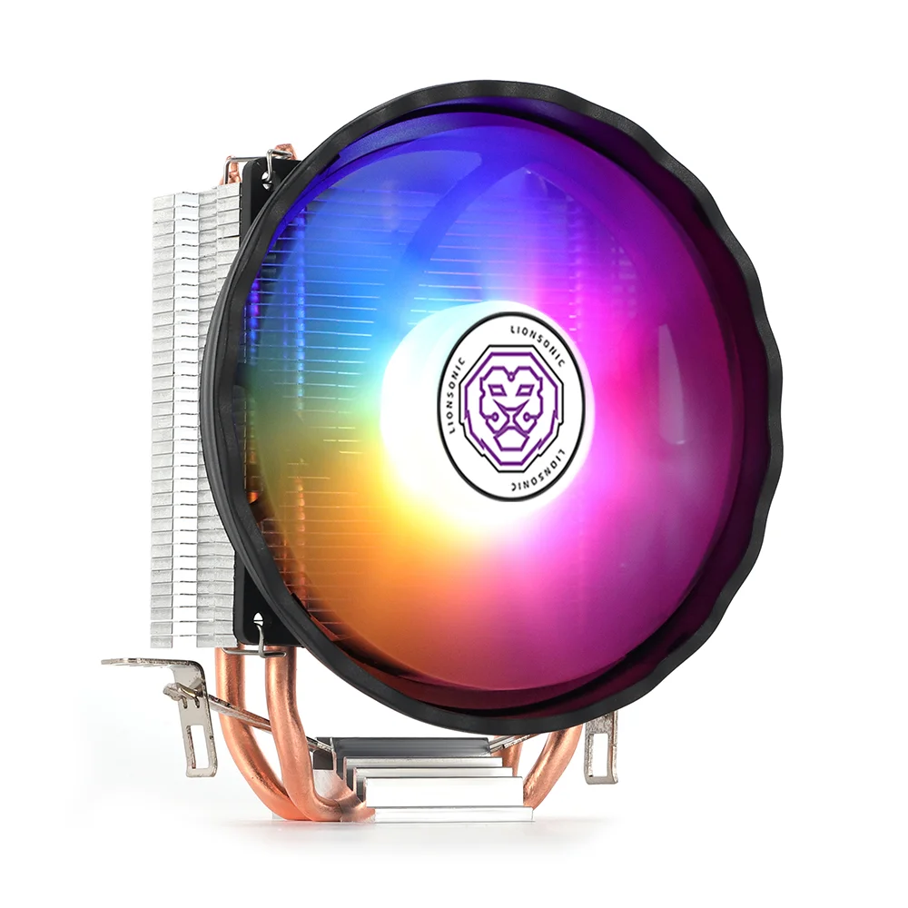 

2 Heat Pipes CPU Cooler RGB 120mm PWM 4 Pin PC Radiator Quiet Intel LGA 2011 1700 1200 1150 1151 1155 AMD AM3 CPU Cooling Fan