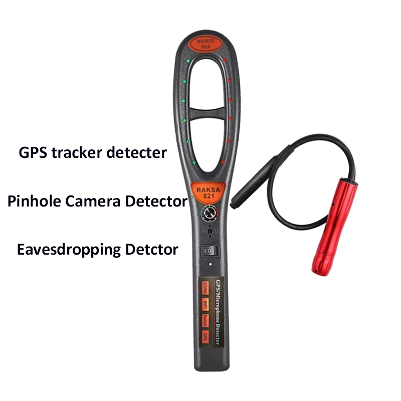 

Handheld Security Scanner Wireless GPS Signal Tracker Pinhole Camera Detector Magnetic RF Antenna for Personal Privacy Security